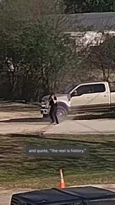 If a security camera hadn’t captured this moment, you probably wouldn’t believe it happened.