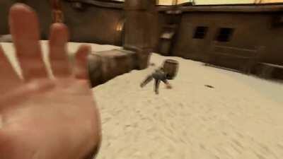 When the baby starts crying mid battle