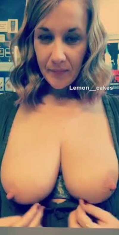 8AM: Arrive at work, 8:05AM: Flash my tits