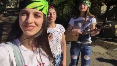 Georgian village trio