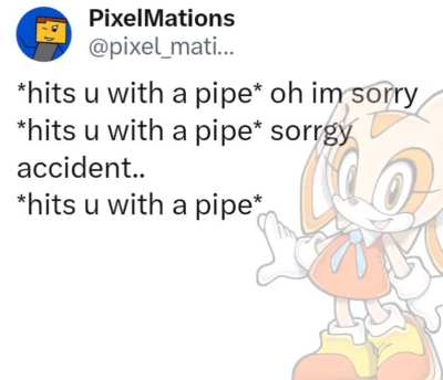 Cream hits u with pipe 