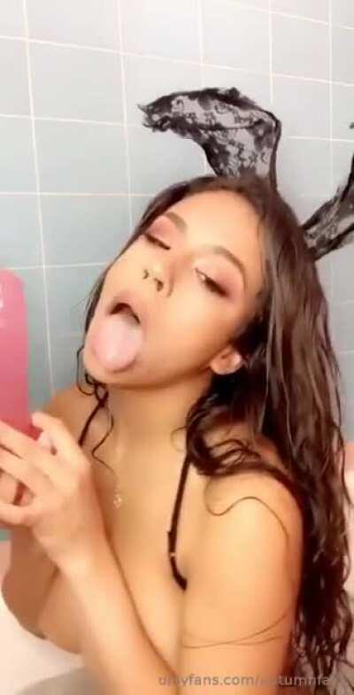 Deep throat practice pt 1