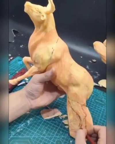 Potatoes being an art medium