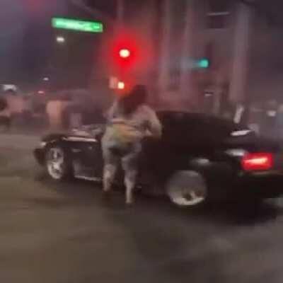HMF while I stand in front of a drifting car
