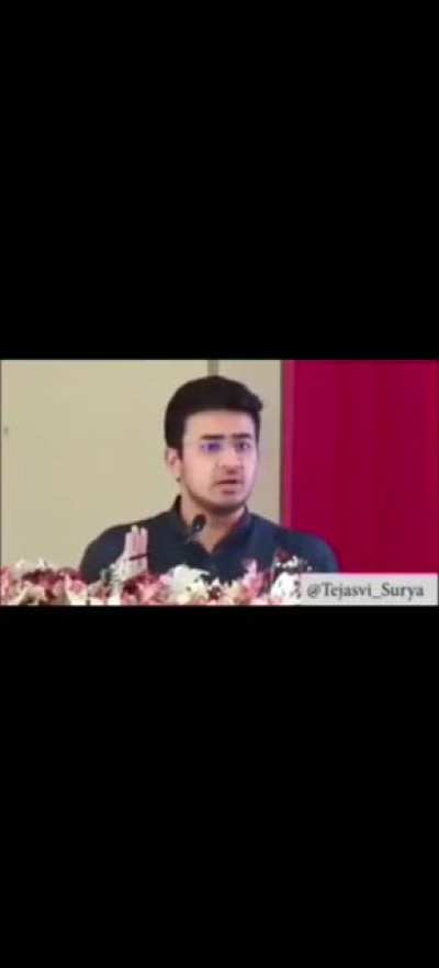 W speech by Tejaswi Surya