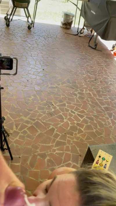 It was such a nice day that I had to get outside and get covered in cum!