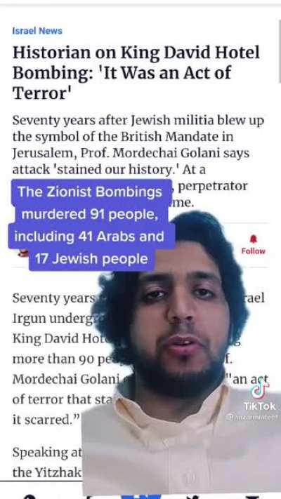 Terrorist origins of the military and government of the Palestinian occupation