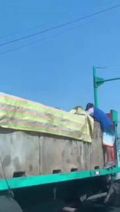 People stealing fish