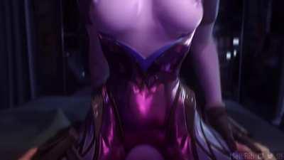 Widowmaker bounces up and down on your cock (sound on)