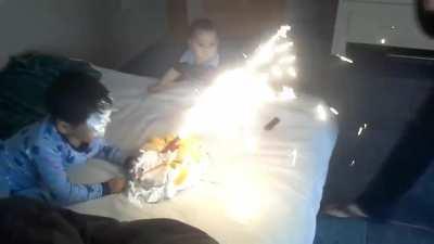WCGW waking someone to a birthday cake