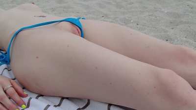 Exposed at the beach