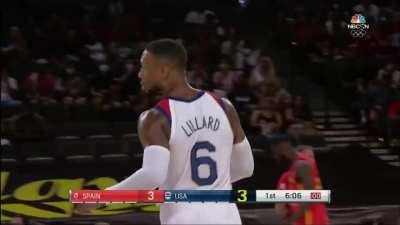 [Highlight] Dame Time Makes It Look Easy With a Wide Open 3 vs. Spain