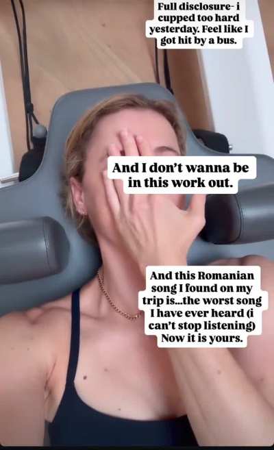 Post-cupping workout.