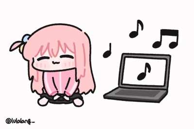 What is Bocchi listening to? (@lulalang_)