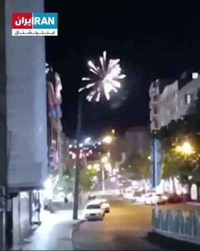 Iranian people celebrate the helicopter crash of president Raisi. (In Saqqez)