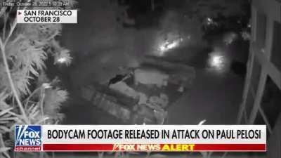 Fox News guest attempts to lie about Pelosi break in, not noticing footage of it is playing