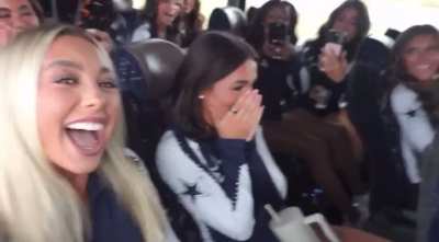 trinity’s reaction to being named sideline sweetheart!