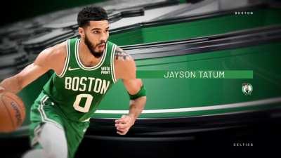 [Highlight] Tatum with the handles and shoots a 3 over Wiggins. (With replay)