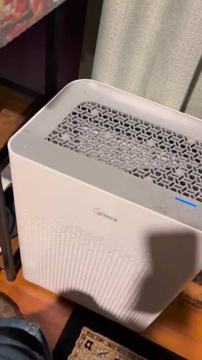 A small fart into an air purifier.