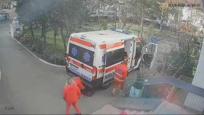 At least the ambulance got there just in time to help!