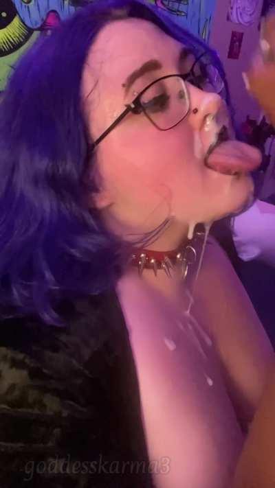 My cuck boyfriend loves watching me swallow BBC cum