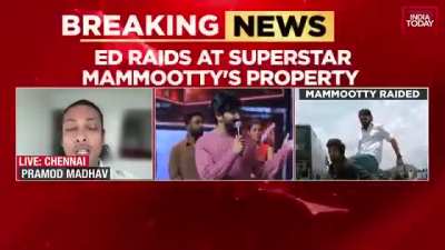 Enforcement Directorate raids at property linked to Malayalam superstar Mammootty.