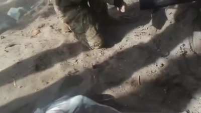 Brazilian Volunteers of the International Legion targeted a Russian position with concentrated RPG fire. Serebryansky forest. Kremmina direction.