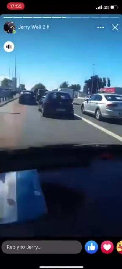 One of the guys from the crash last week having one last joyride for his funeral. Even dead hes still a danger