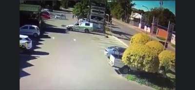 Pedestrians hit by rolling car