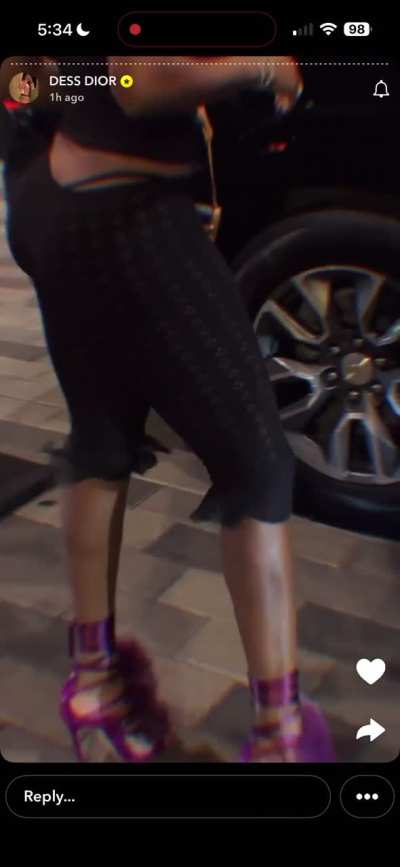 Dess Dior doing a lil walk. Ass so phat