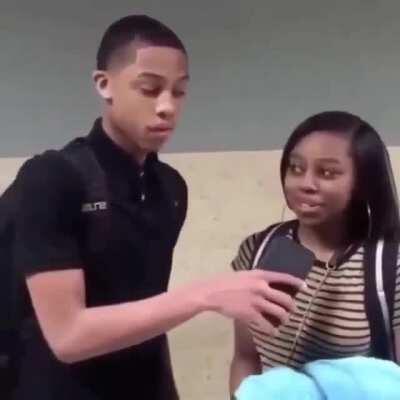 A bunch of moments in a mistake of a school video