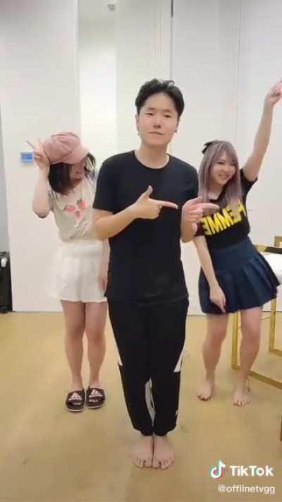 Lily, Toast, and Yvonne dancing