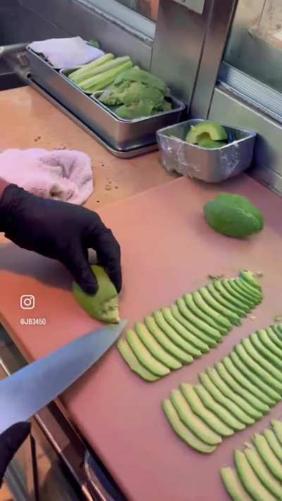 Beautifully cut avocados