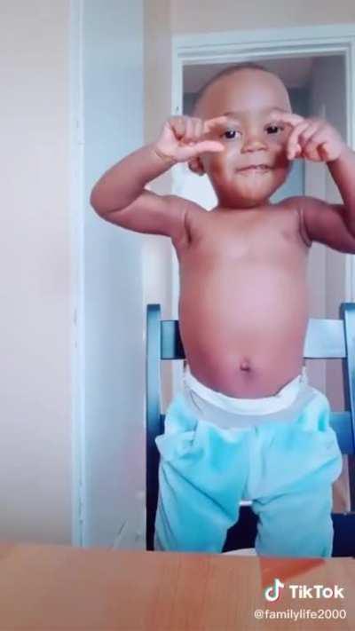 Just another kid dancing on tik tok...