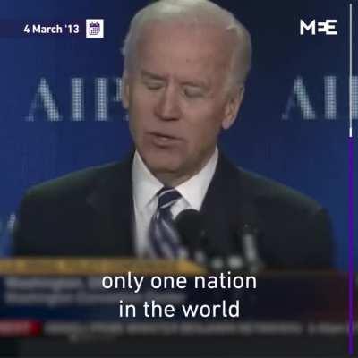 Joe Biden, the self proclaimed Zionist Israeli Supporter since day 1