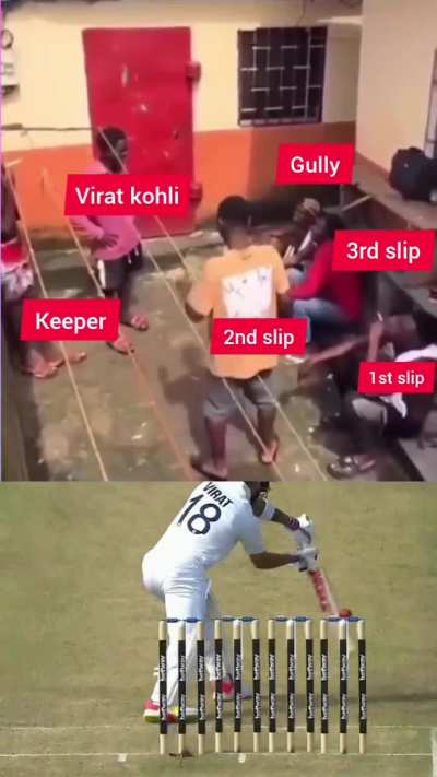 Virat Kohli while chasing off-side ball