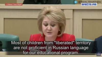 Member of Russian parlament has anounced about studing on Russian and language courses for students on occupied lands in Ukraine.