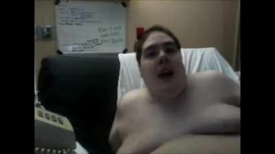 Fat piggy gets mad at hospital staff