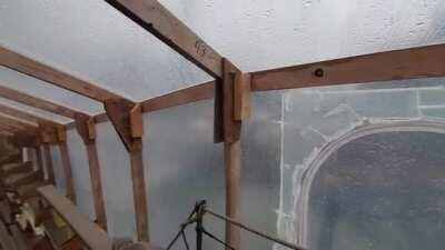 Rainy day on the ship