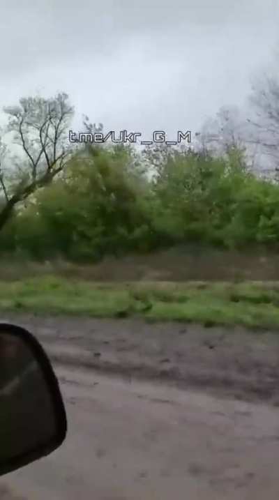 UA POV: Destroyed Ukrainian YPR-765 APC somewhere on the front.