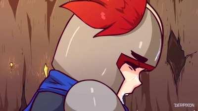 Warrior gets defeated and violated by thieves (Derpixon)