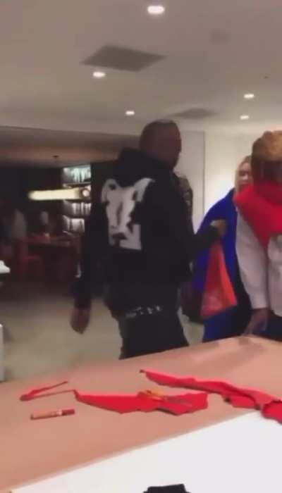 Virgil Abloh making a custom Louis Vuitton bag for Playboi Carti