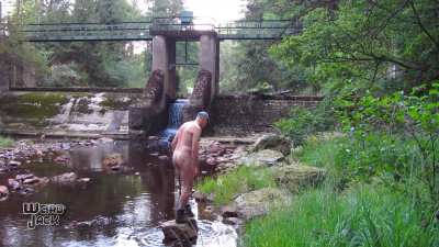 Trying to cross the creek