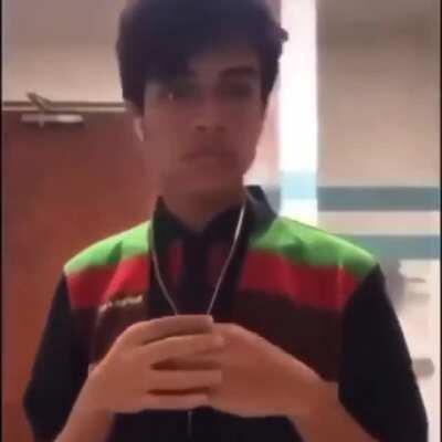 BurgerKing worker doing a tiktok in the public restroom