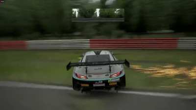 first time racing at Nurburgring with my friend and i made a stupid move