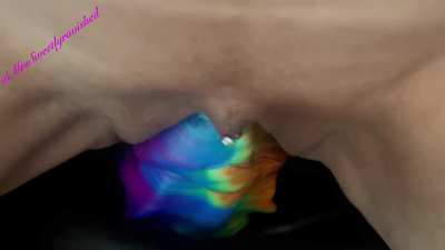 Love the way my VCH looks as I slide down the length of this big dildo. 