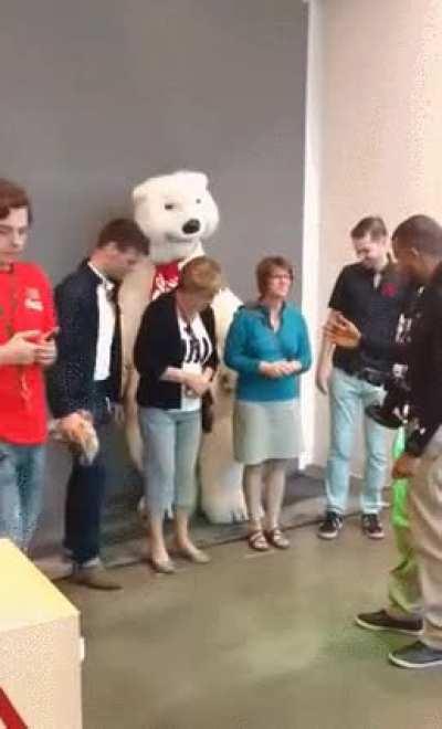 This guy loves his job