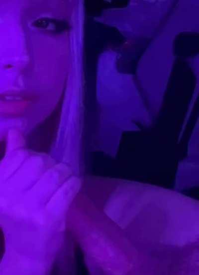 Don't focus on me I just want to show you the new blue lighting I got today, do u like it