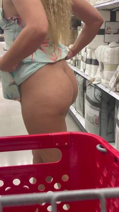 I totally forgot my titties were still out when I turned around to flash my ass…