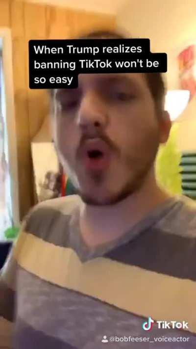 Donald Trump learning that tiktok isn't planning on going anywhere.